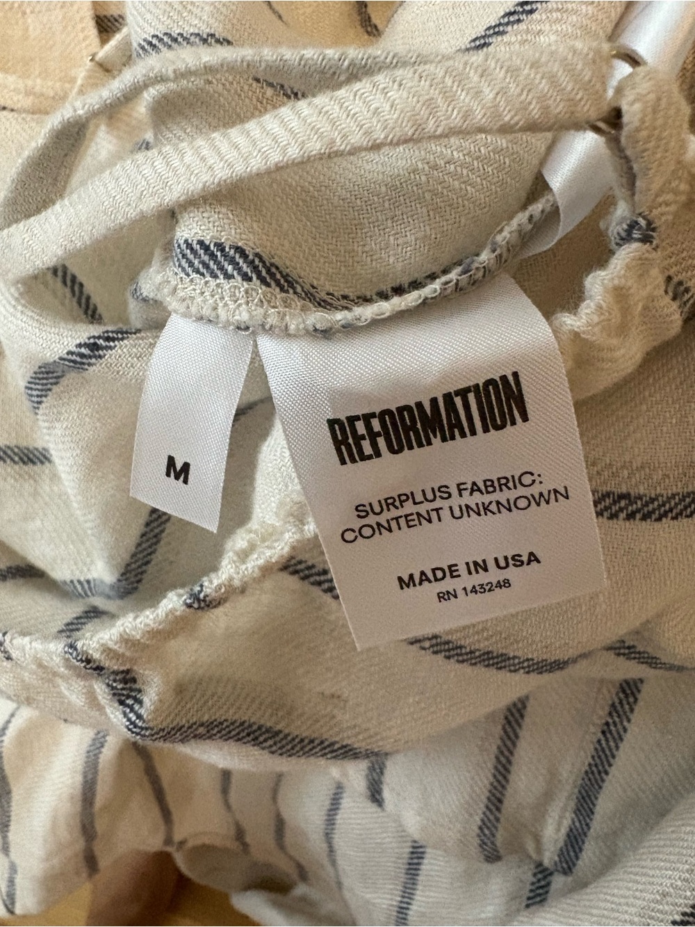 Reformation Linen Striped Cold-Shoulder Maxi Dress - Picture 4 of 11
